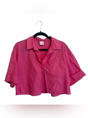SUNDEK goldenwave Croppee Poplin Top Size S